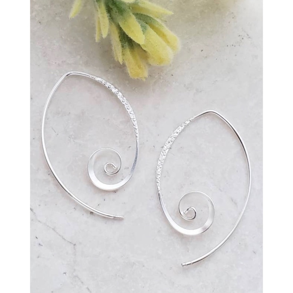 Sterling Silver Spiral Earrings